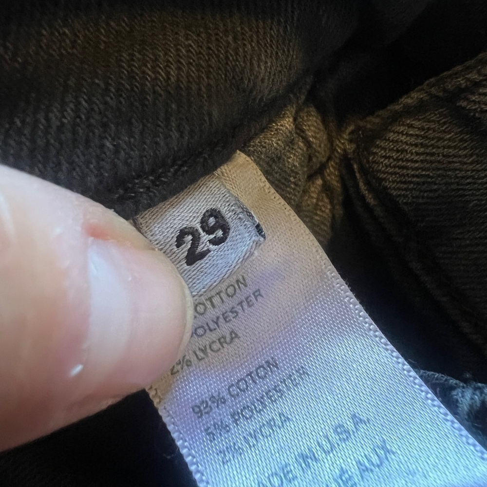 Baldwin Kansas City High Rise Crop Jeans “The Ten” Smoke Black Denim Women’s 29 - Picture 6 of 10